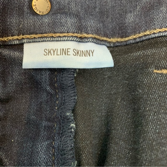 PAIGE Skyline Skinny Mona Maternity Jeans Dark Wash Denim sz 25 - Picture 10 of 13